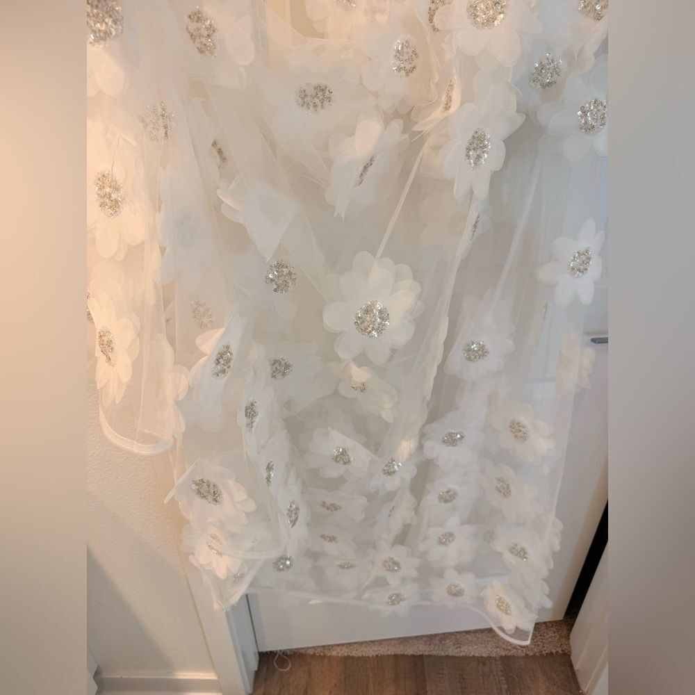 NWOT BRONX BANCO Anastasia Rosalie white Floral Sheer Corset Wedding Bridal Gown - Picture 11 of 16